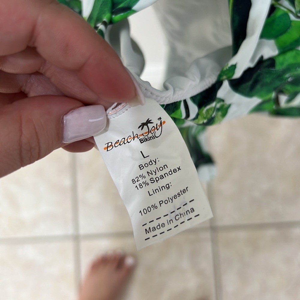 NEW Green Tropical Piece One Piece Swimsuit - Picture 10 of 13